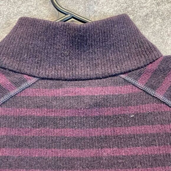 MOUNTAIN HARDWEAR Sweater Women's Medium Purple Sevina Wool Blend Stripe Hiking - Picture 12 of 13